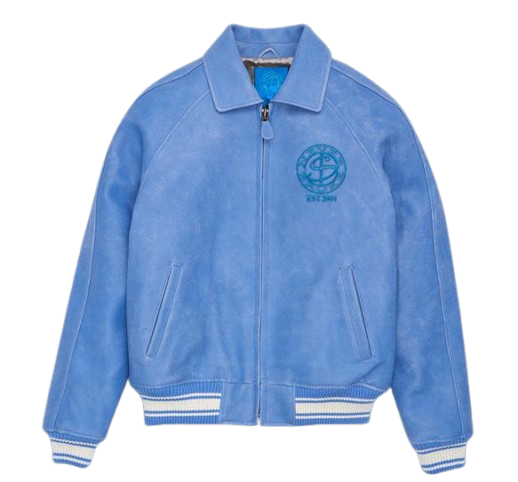 NB Sky-Blue Leather Jacket
