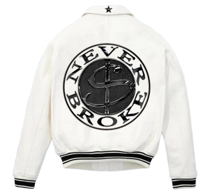 NB White Leather Jacket
