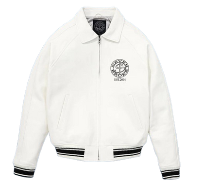 NB White Leather Jacket