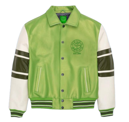 NB Green Leather Jacket
